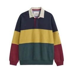 Homme GANT Polos-- Polo Color Block Rugger - Evening Blue