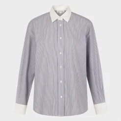 Femme GERARD DAREL Chemises-- Chemise à rayures et col blanc - Anthracite