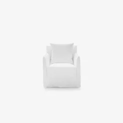 202 GERVASONI Canapés Gervasoni-Gervasoni - Fauteuil Ghost n°04 - Lin Blanc