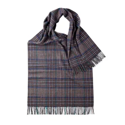 Femme Glen Prince Foulards & Echarpes-- Écharpe Carreaux - Bleu Gris