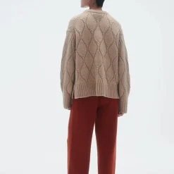 Femme GUEST IN RESIDENCE L'esprit Merci|Mailles-- Pull Wavy Cozy Crew - Dune