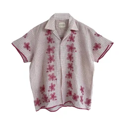 Homme Harago Chemises-- Chemise brodé Floral - Blanc