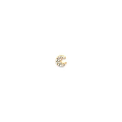 Femme Harpie Boucles D'oreilles-- Puce d'oreille Lune - Blanc