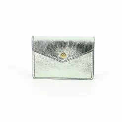 Femme HERBERT FRERE SOEUR Porte Monnaie|Porte Monnaie-Herbert Frère Soeur - Porte monnaie Le Paris-New York Laminato - Vert