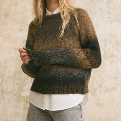 Femme HOD Mailles-- Pull Magic - Moka