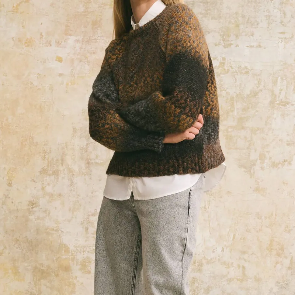 Femme HOD Mailles-- Pull Magic - Moka