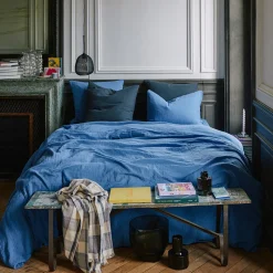 2100 GAZEX Housses De Couette-Housse de couette en gaze de coton - Bleu Pompidou