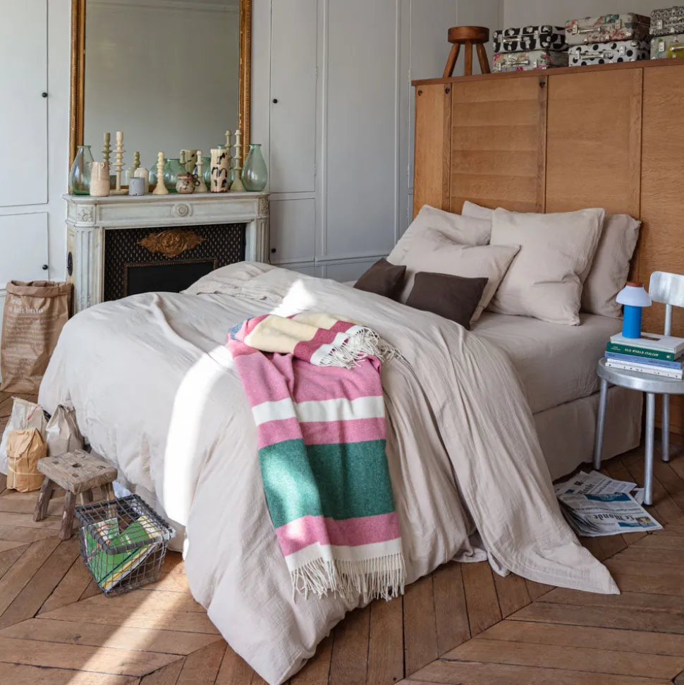 2100 GAZEX Housses De Couette-Housse de couette en gaze de coton - Beige Quai de Seine