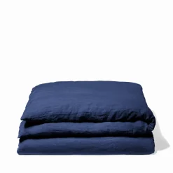 200 LINTEX Housses De Couette-Housse de couette en lin lavé - Bleu Shibori