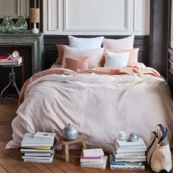200 LINTEX Housses De Couette-Housse de couette en lin lavé - Beige Rosé
