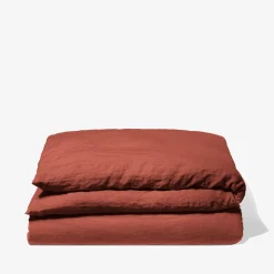 200 LINTEX Accessoirisez Votre Intérieur|Housses De Couette-Housse de couette en lin lavé - Rouge Urushi