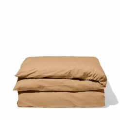 1700 COTEX Housses De Couette-Housse de couette en percale de coton - Brun Sarrasin