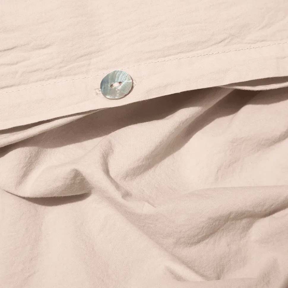 1700 COTEX Housses De Couette-Housse de couette en percale de coton - Rose des Sables