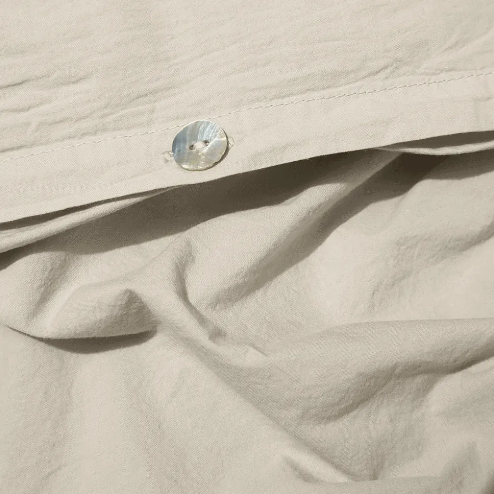 1700 COTEX Housses De Couette-Housse de couette en percale de coton - Beige Dune
