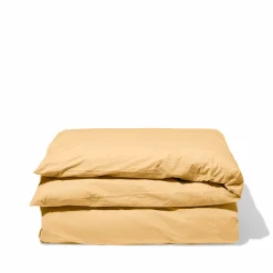 1700 COTEX Housses De Couette-Housse de couette en percale de coton - Jaune Orge