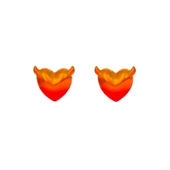 Femme Justine Clenquet Boucles D'oreilles-- Boucles d'oreilles Devil - Orange