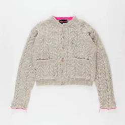 Femme LA FETICHE Mailles-- Cardigan Lisetta - Gris