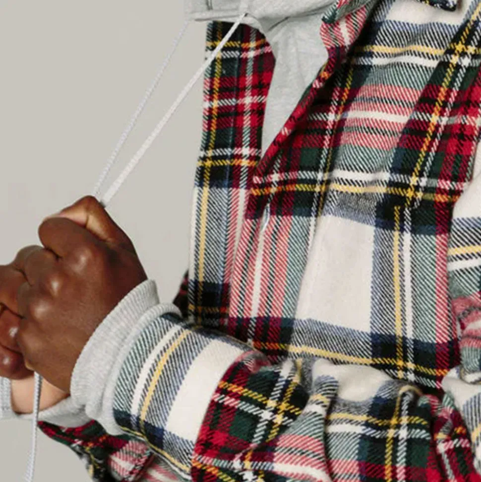 Homme Later Vestes-- Veste Boule Ecossais - Rouge