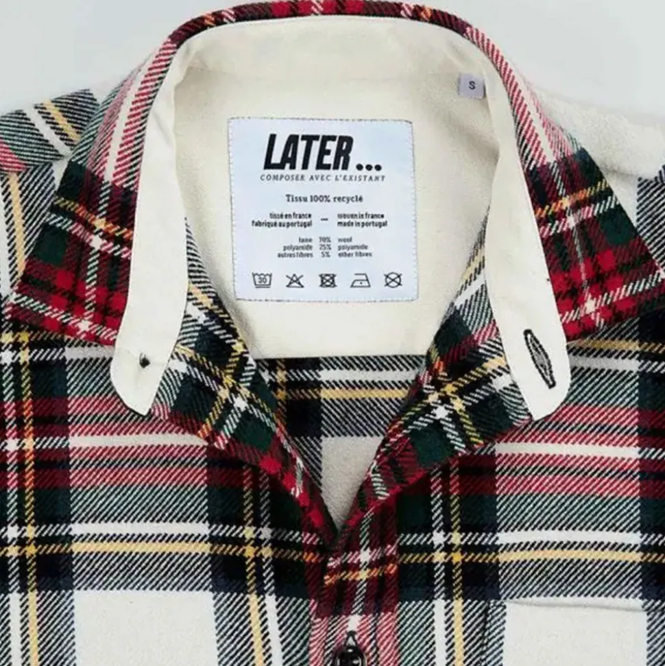 Homme Later Vestes-- Veste Boule Ecossais - Rouge