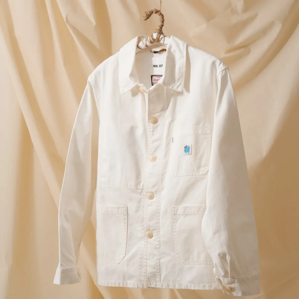 Femme NN07 Vestes|Vestes-Le Laboureur x NN. 07 x Merci - Veste Tréfle Coeur - Bleu