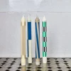 208 HAY Bougies & Parfums D'intérieur-Lot 4 bougie Motifs - Cream