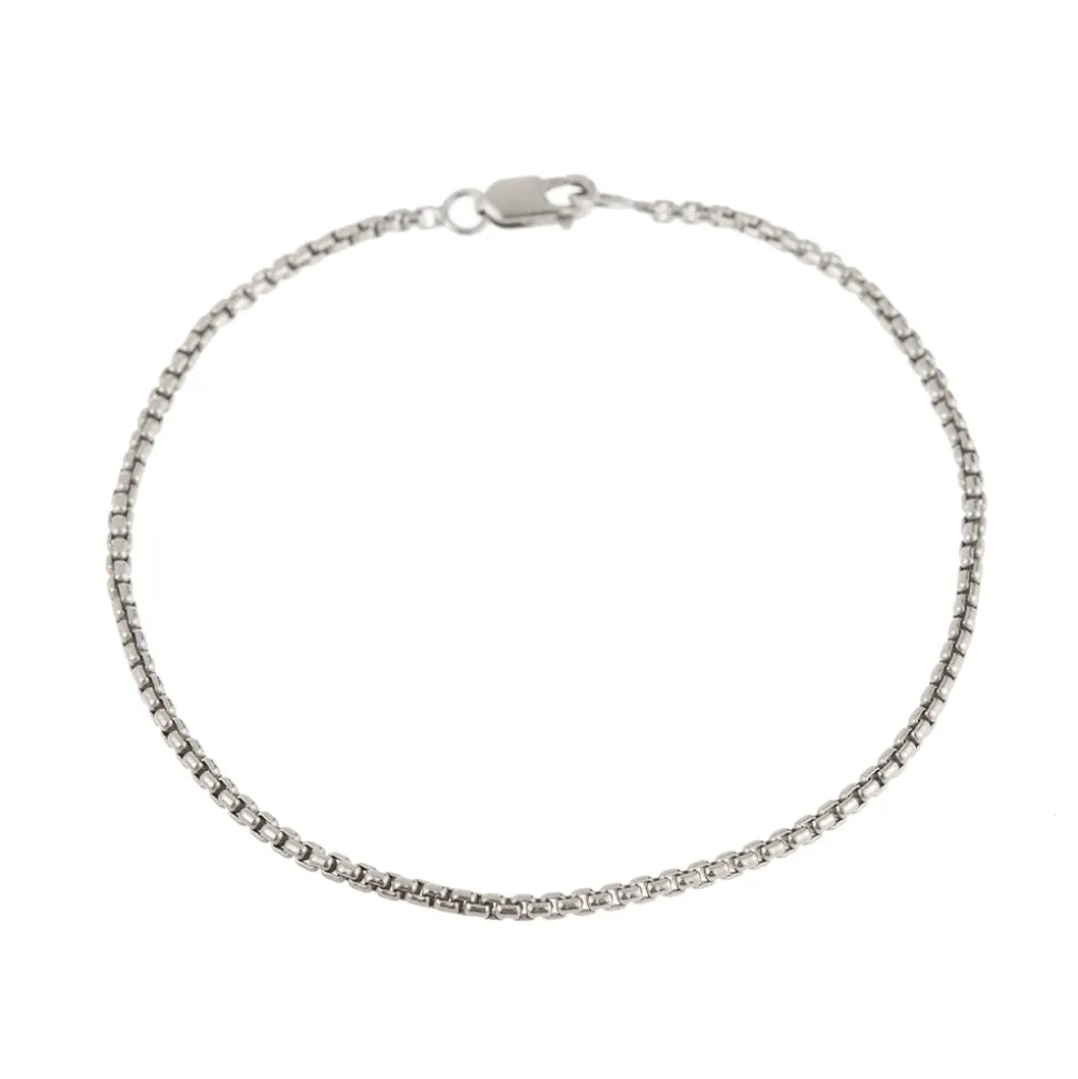 Femme MARA SCALISE Bracelets-- Bracelet Thin Box Chain - Silver
