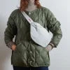 Femme 200 LINTEX Sacs|Sac Banane-Merci - Banane To Go en lin - Rayures Chemise Bleu de NÎmes