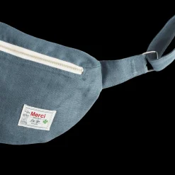 Femme 200 LINTEX Sacs|Sac Banane-Merci - Banane To Go en lin - Bleu Pétrole