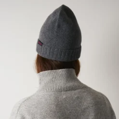Femme ST01 L'esprit Merci|Bonnets-Merci - Bonnet en laine et cachemire - Gris & Rose