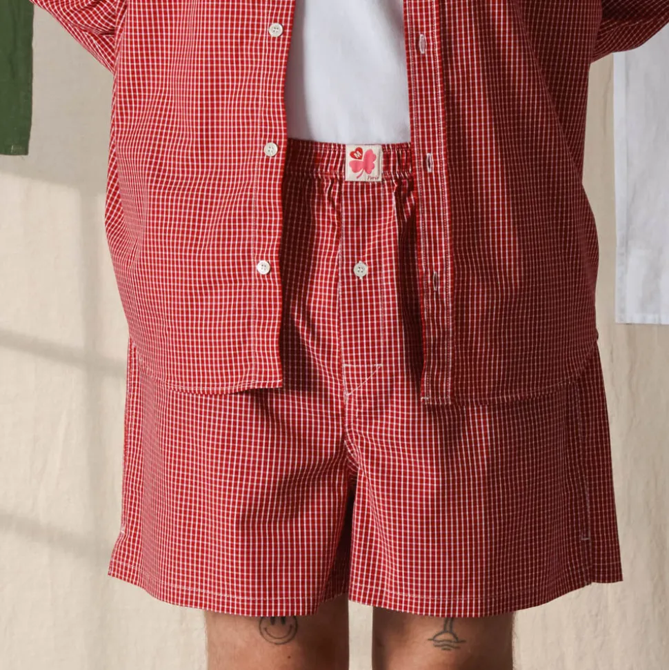 Femme G01 Shorts|Shorts-Merci - Boxer Jude - Carreaux Rouge