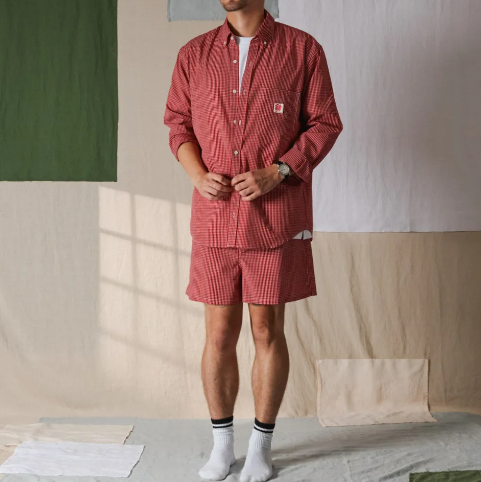 Femme G01 Shorts|Shorts-Merci - Boxer Jude - Carreaux Rouge