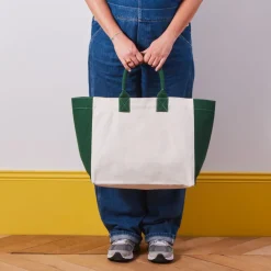 Femme V01 Cabas Merci-Merci - Cabas Tréfle Bouclette - Vert