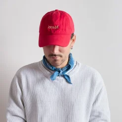 Femme M05 L'esprit Merci|Casquettes & Bobs-Merci - Casquette Miroir - Rouge & Ecru