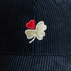 Femme M05 Casquettes & Bobs|Casquettes & Bobs-Merci - Casquette Trèfle en velours - Noir