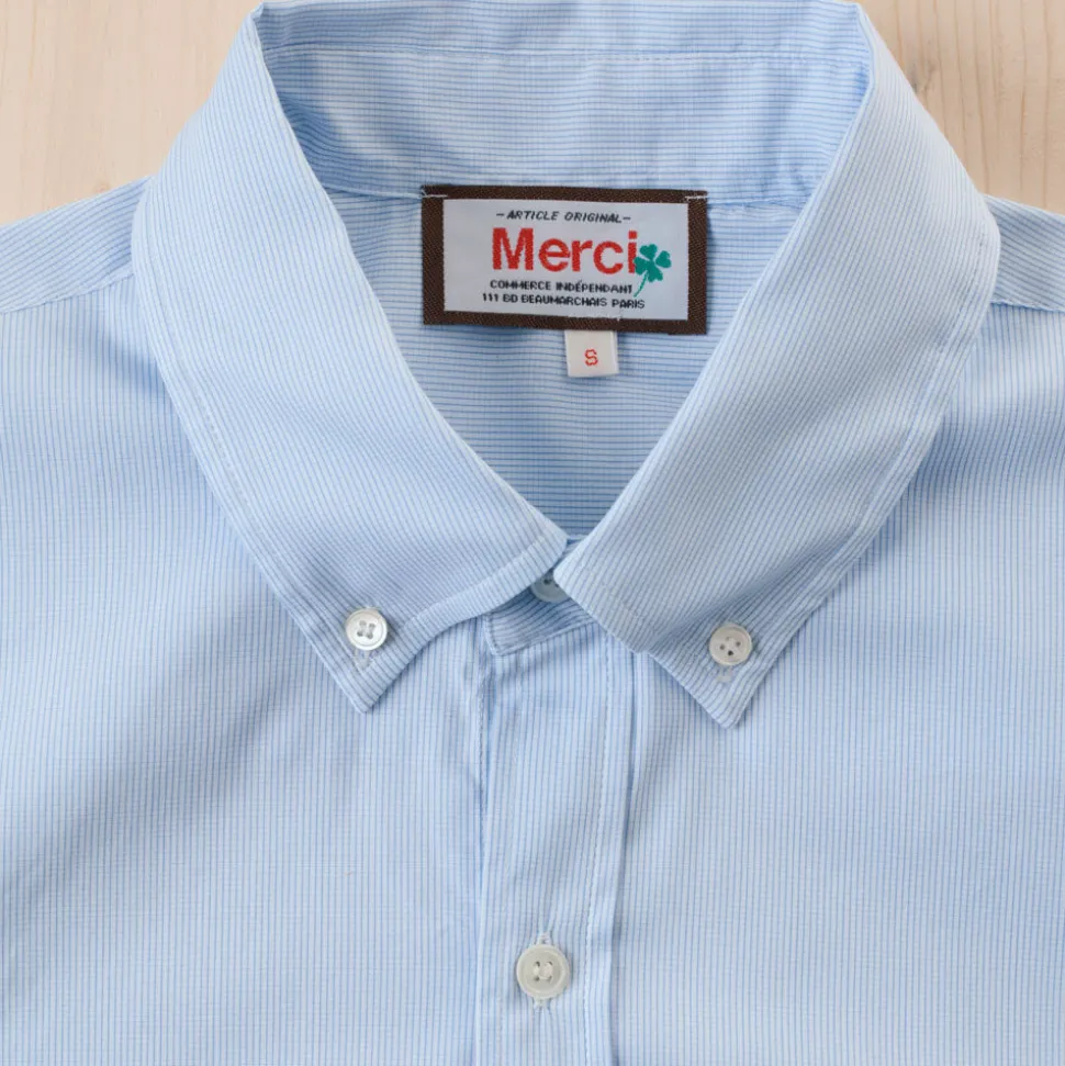 Femme G01 Chemises|Chemises-Merci - Chemise Basile - Carreaux Bleu