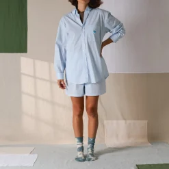 Femme G01 Chemises|Chemises-Merci - Chemise Basile - Carreaux Bleu