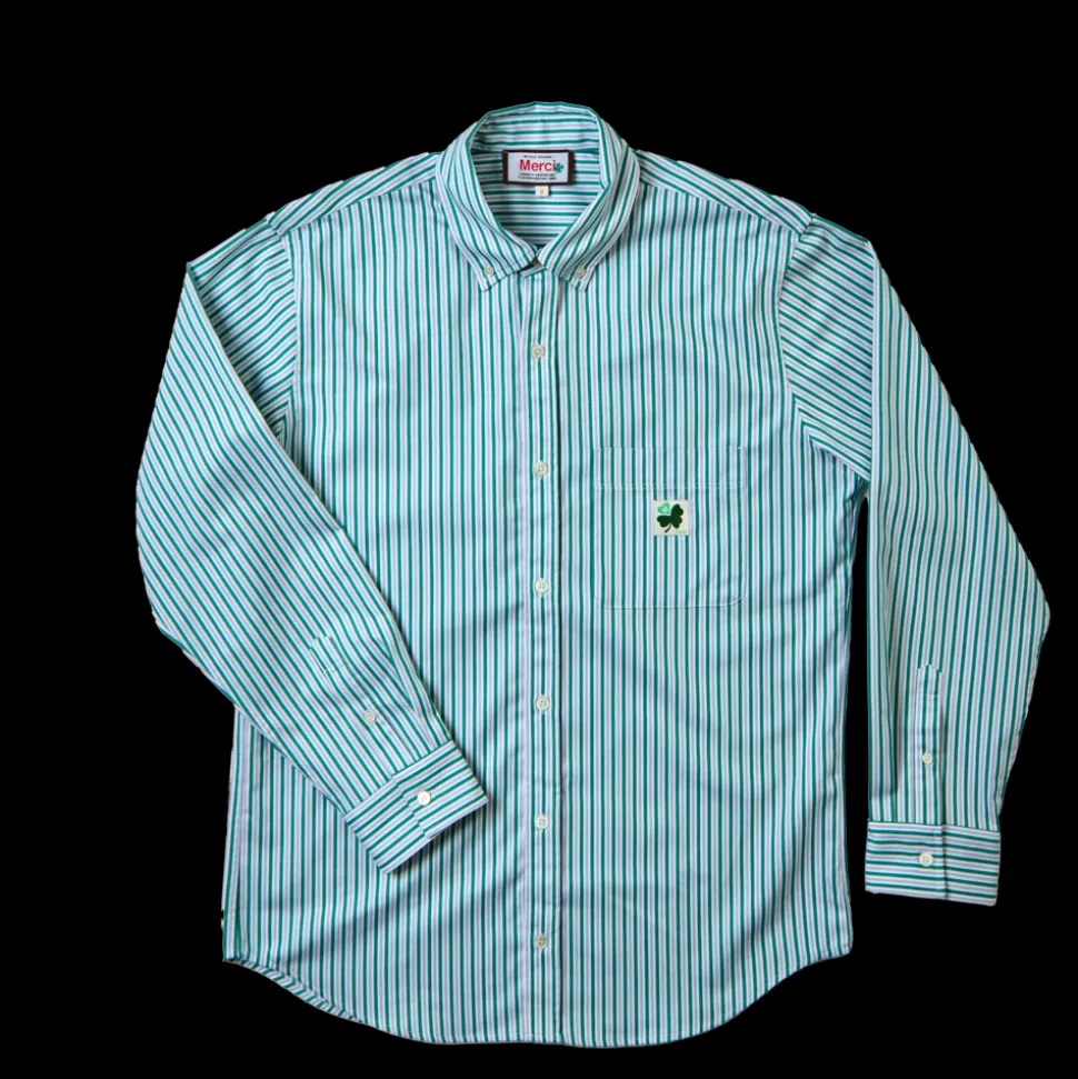 Femme G01 Chemises|Chemises-Merci - Chemise Basile - Rayures Vert