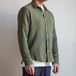 Homme MERCI Chemises-- Chemise Gaspard en gaze de coton -