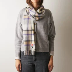 Femme JE01 Maison De Campagne|L'esprit Merci-Merci - Echarpe en cachemire Harry - Carreaux Gris