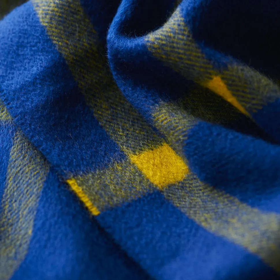 Femme JE01 Maison De Campagne|Foulards & Echarpes-Merci - Echarpe en cachemire Harry - Carreaux Jaune