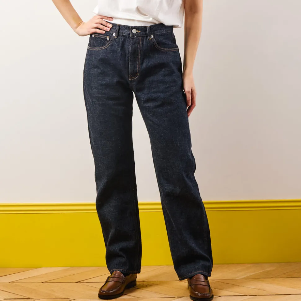 Femme KE01 Jeans|Jeans-Merci - Jeans Droit Trèfle - Onewash
