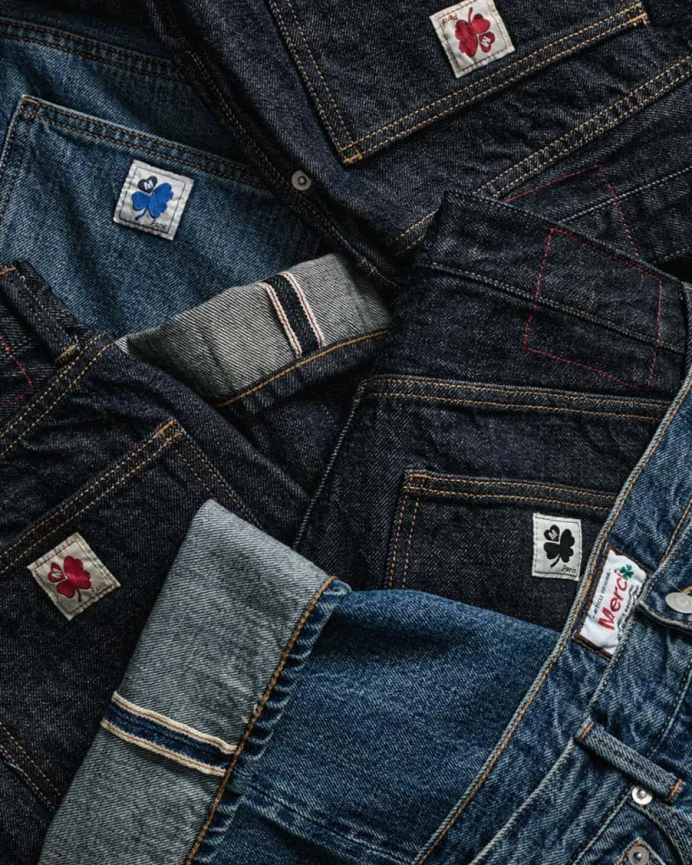 Femme KE01 Jeans|Jeans-Merci - Jeans Droit Trèfle - Onewash