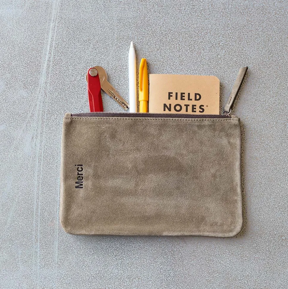 Femme MERCI Trousses De Toilette|Pochettes-- Pochette en daim - Truffle