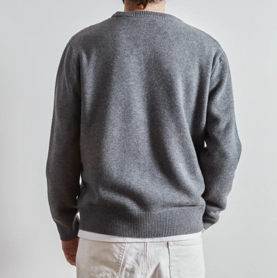 Homme BA01 Mailles-Merci - Pullover Lucky - Gris