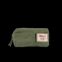 200 LINTEX Trousses|Écriture-Merci - Trousse en lin lavé - Vert Anduze