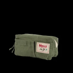200 LINTEX Trousses|Écriture-Merci - Trousse en lin lavé - Vert Anduze