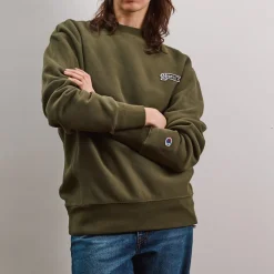 Femme CHAMPION Sweats|Sweats-Merci x - Crewneck - Olive