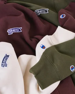Femme CHAMPION L'esprit Merci|Sweats-Merci x - Sweat à Capuche - Marron