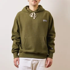 Femme CHAMPION L'esprit Merci|Sweats-Merci x - Sweat à Capuche - Olive