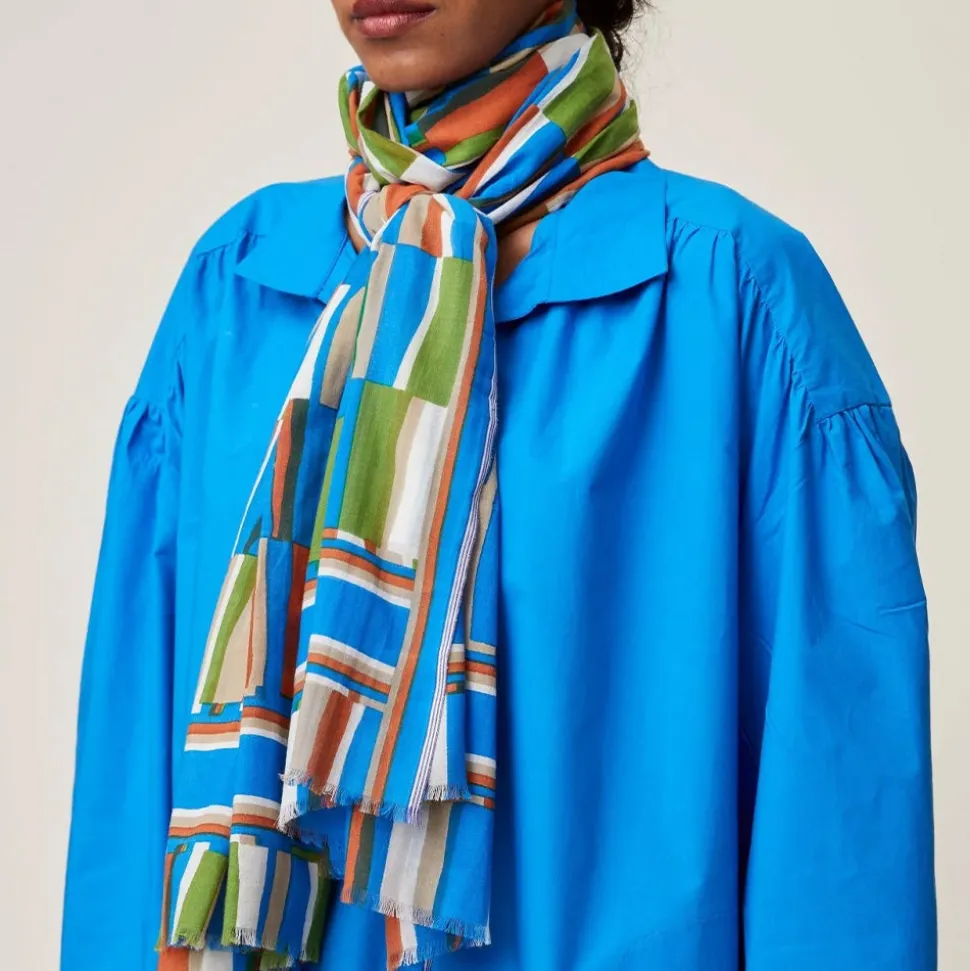 Femme MOISMONT Foulards & Echarpes-- Echarpe N°720 - Blue Worker